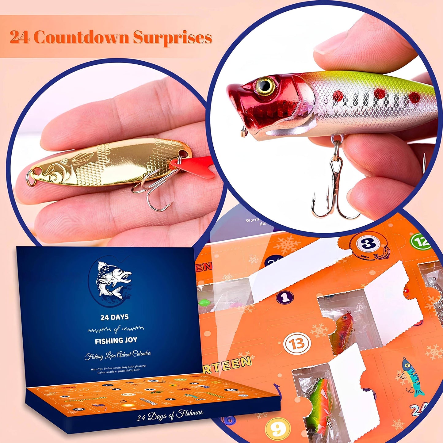 Fishing Advent Calendar Suprise Box 24 Days